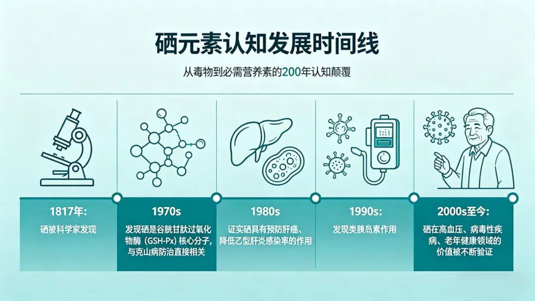 硒元素认知发展功夫线